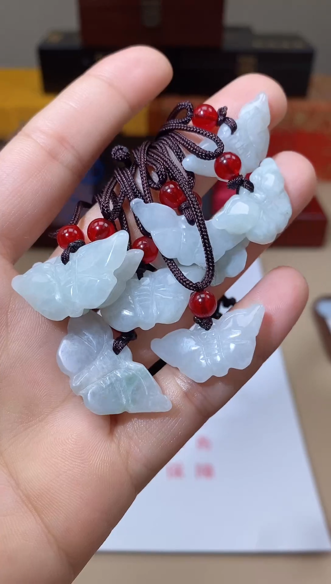 【闪购商品】翡翠颈饰未镶嵌天然A货翡翠蝴蝶（多样性发一）