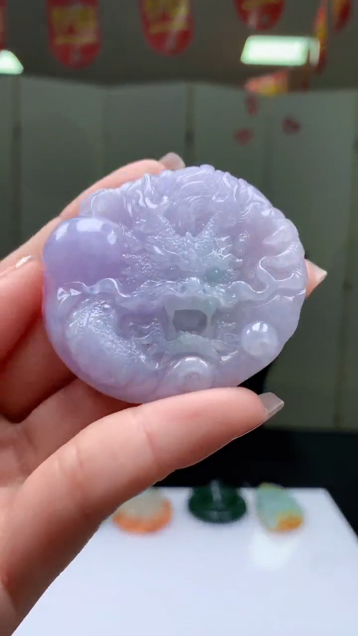 【闪购商品】定制翡翠未镶嵌1057ry-毛货挂件34