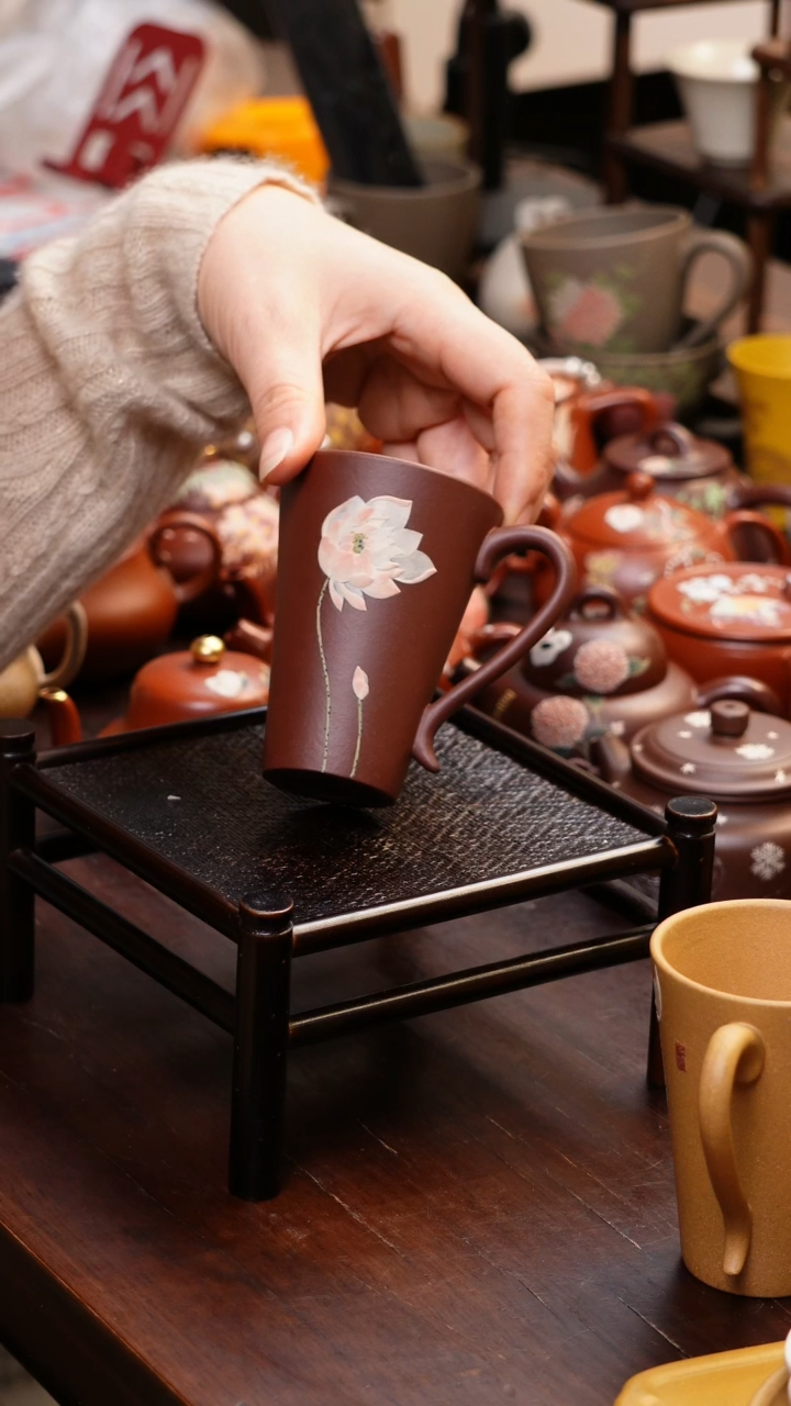 【闪购商品】原矿紫砂手工杯子朱泥