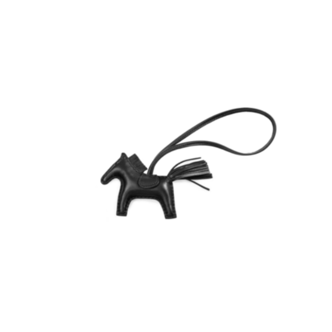 全新未使用 Hermes/爱马仕 珊珊活动 Rodeo 小号 小马 挂件 黑色