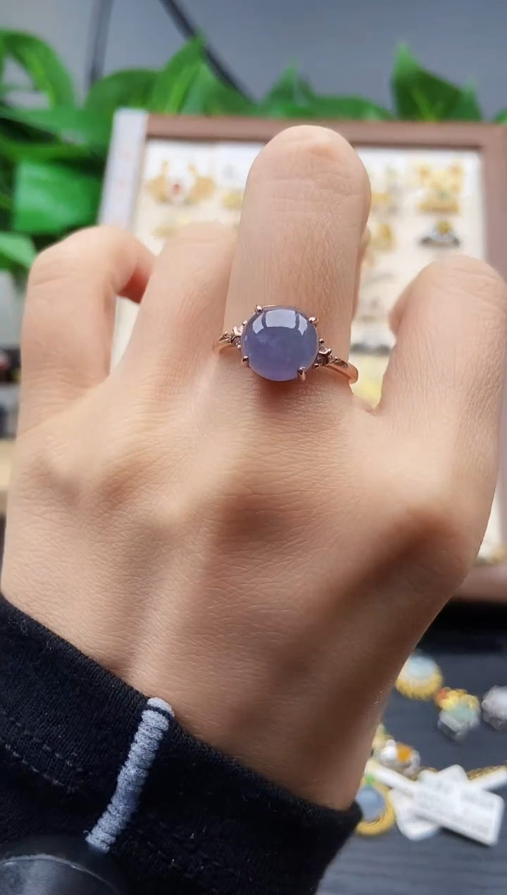 银S925镶嵌戒指翡翠12