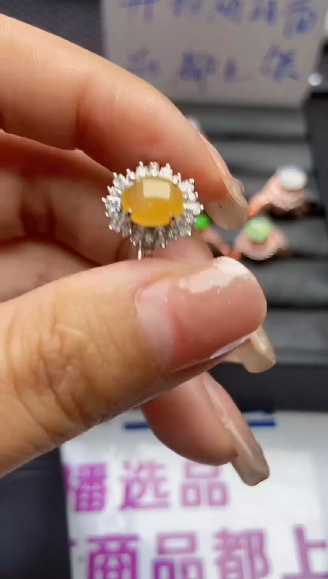 【闪购商品】翡翠戒指银S925镶嵌0000