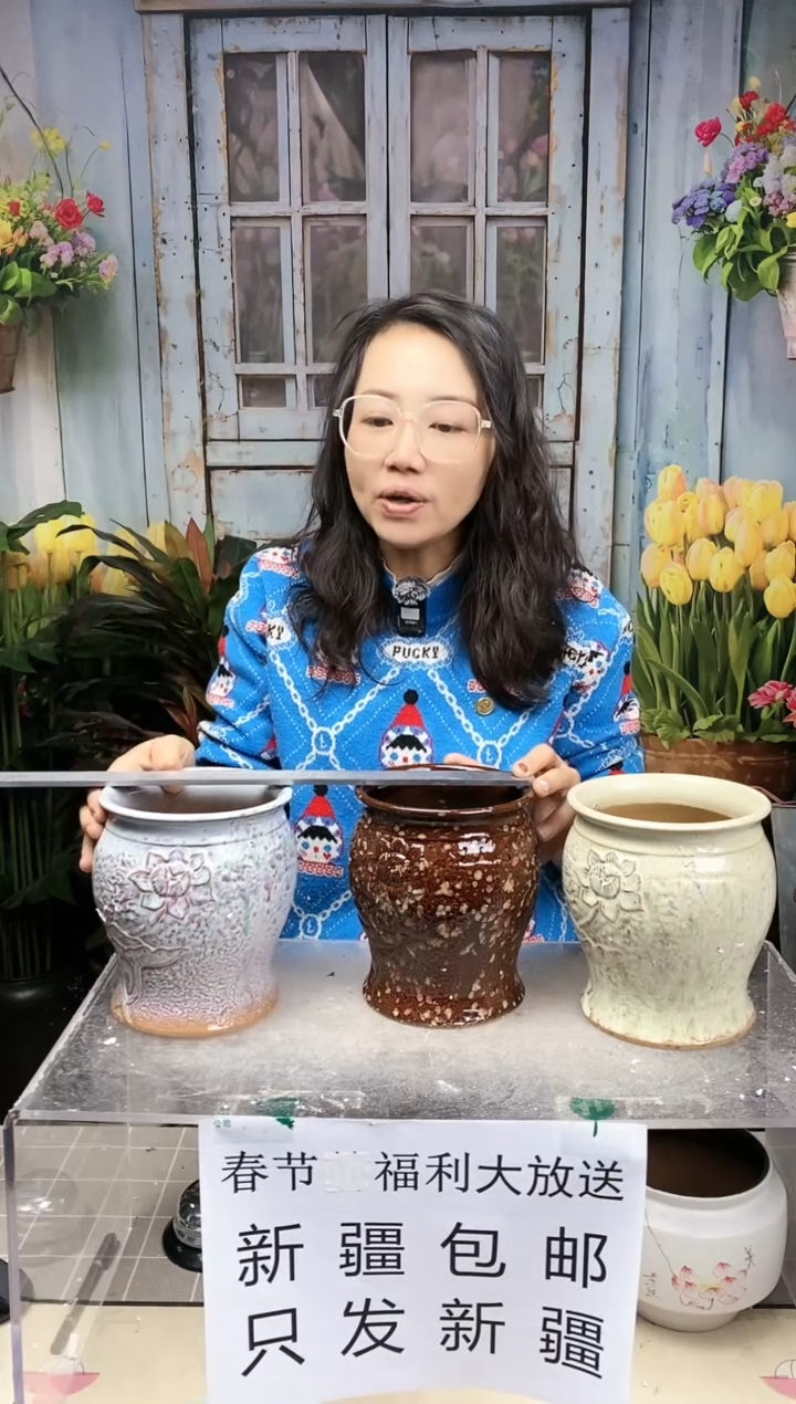 【闪购商品】红陶圆口陶盆3个装