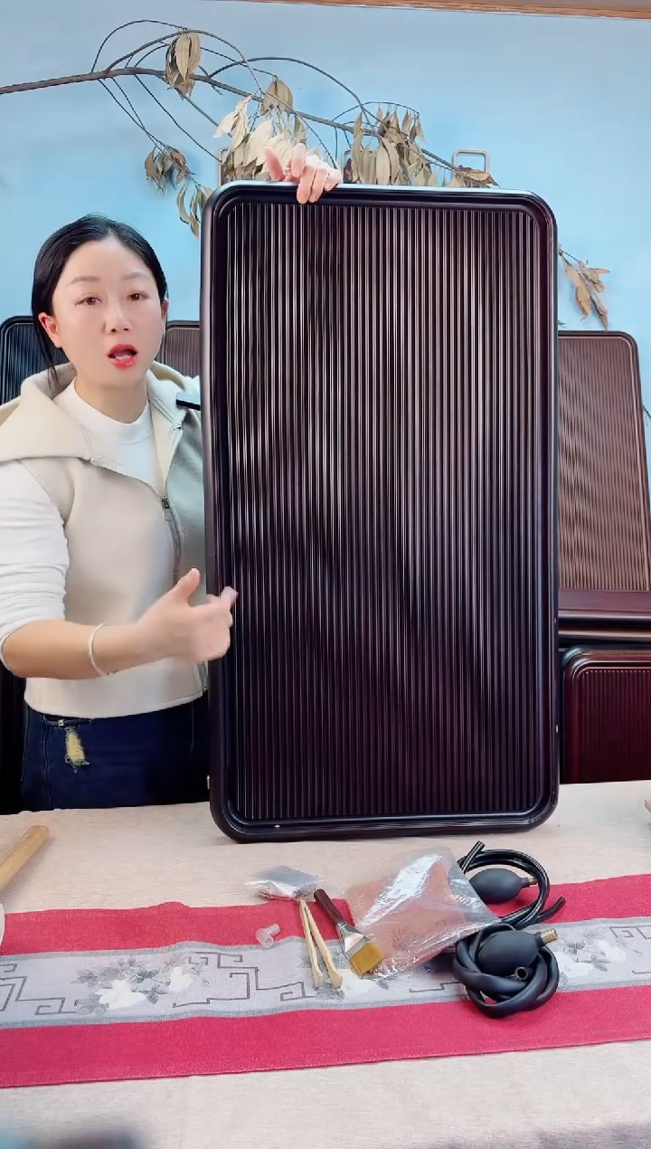 千川黑胡桃色款式茶盘90*50*5