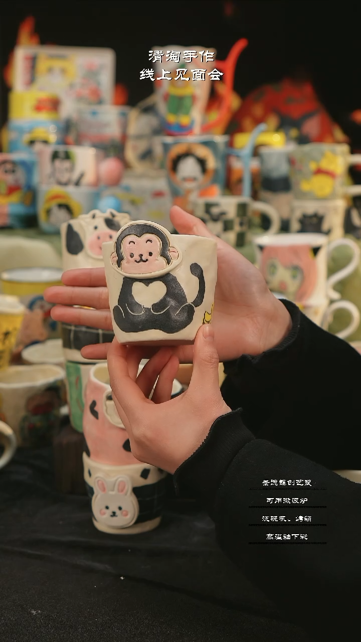 【闪购商品】摆件亲工手绘陶瓷-