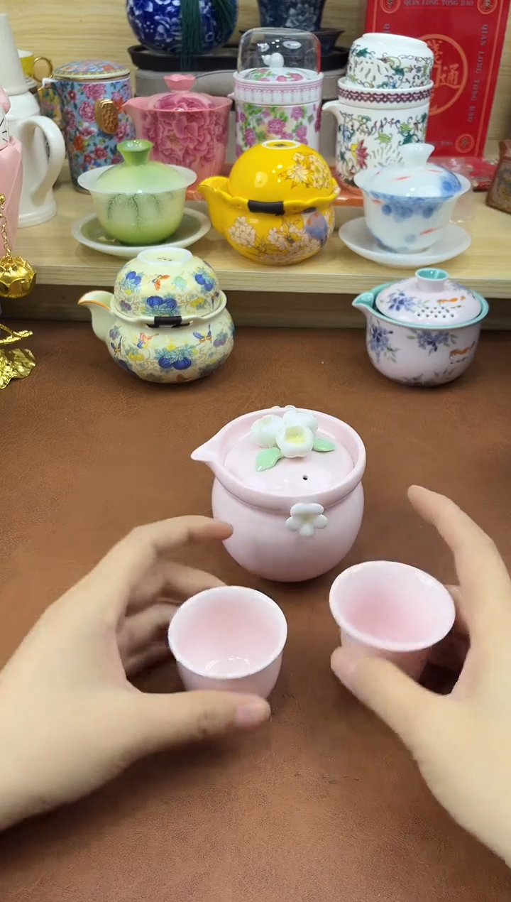 陶陶瓷茶具摆件旅行套组