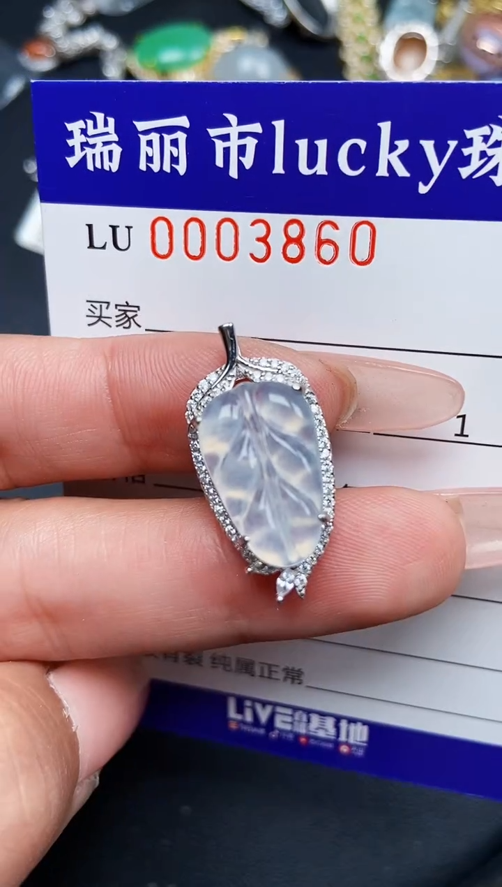 【闪购商品】翡翠颈饰银S925镶嵌3860