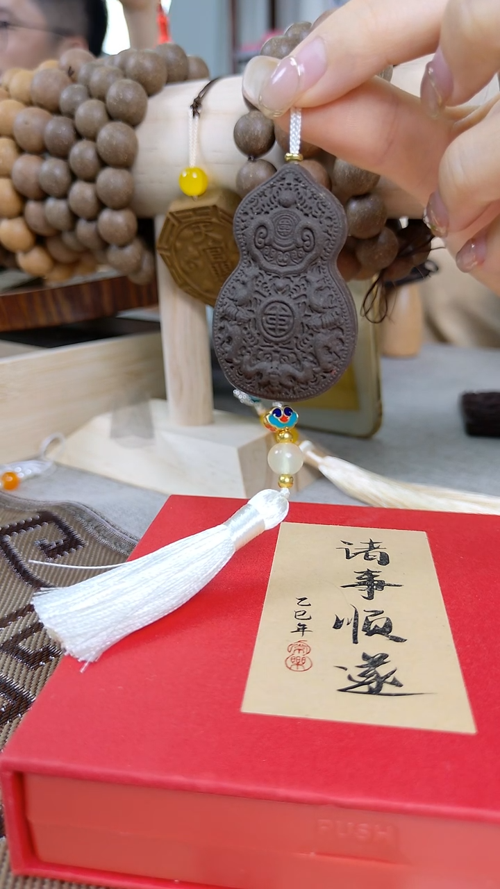 泥塑沉香福禄双全（流苏款）合香