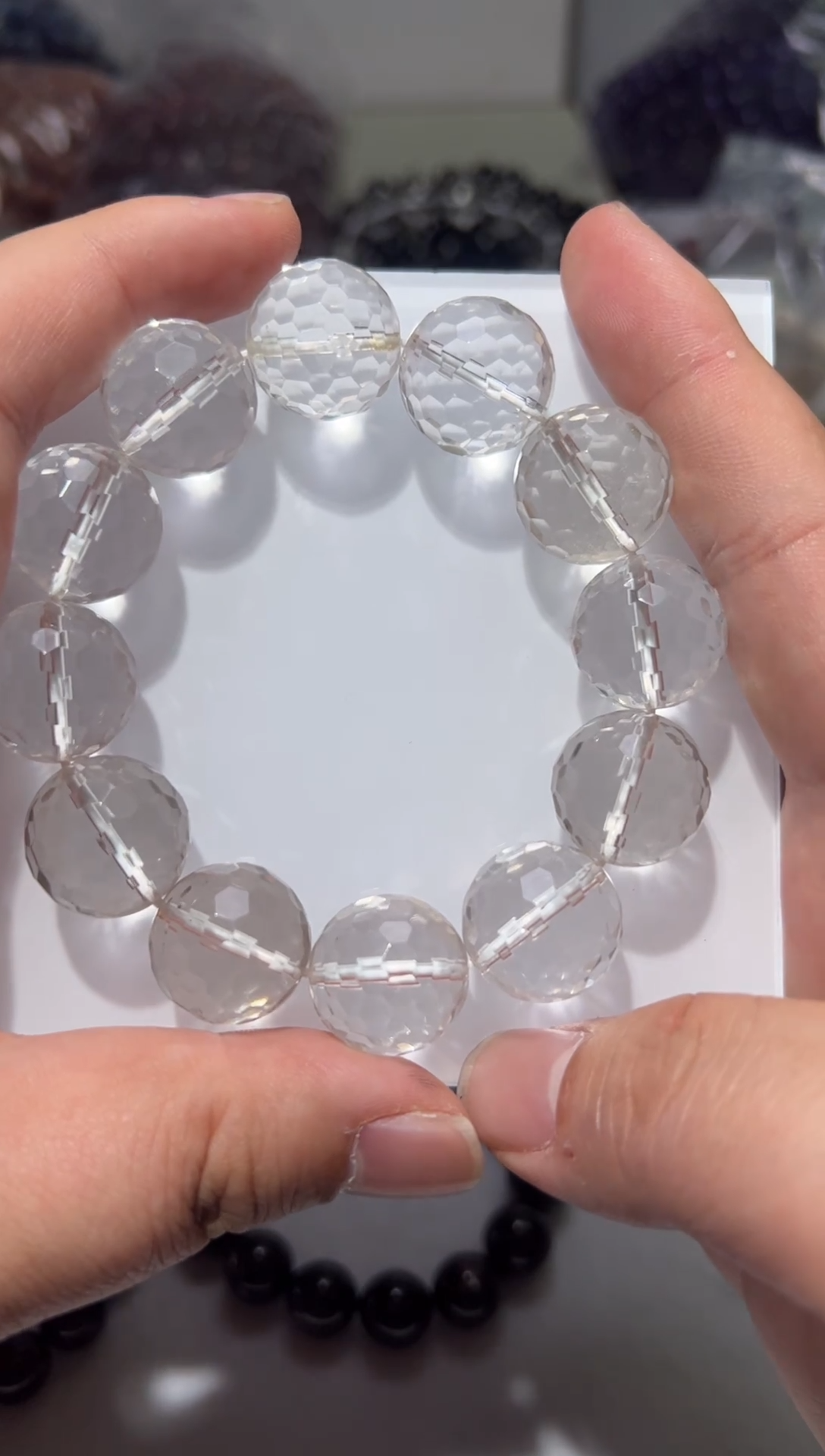 【闪购商品】水晶手链未镶嵌白水晶切面多样性发一