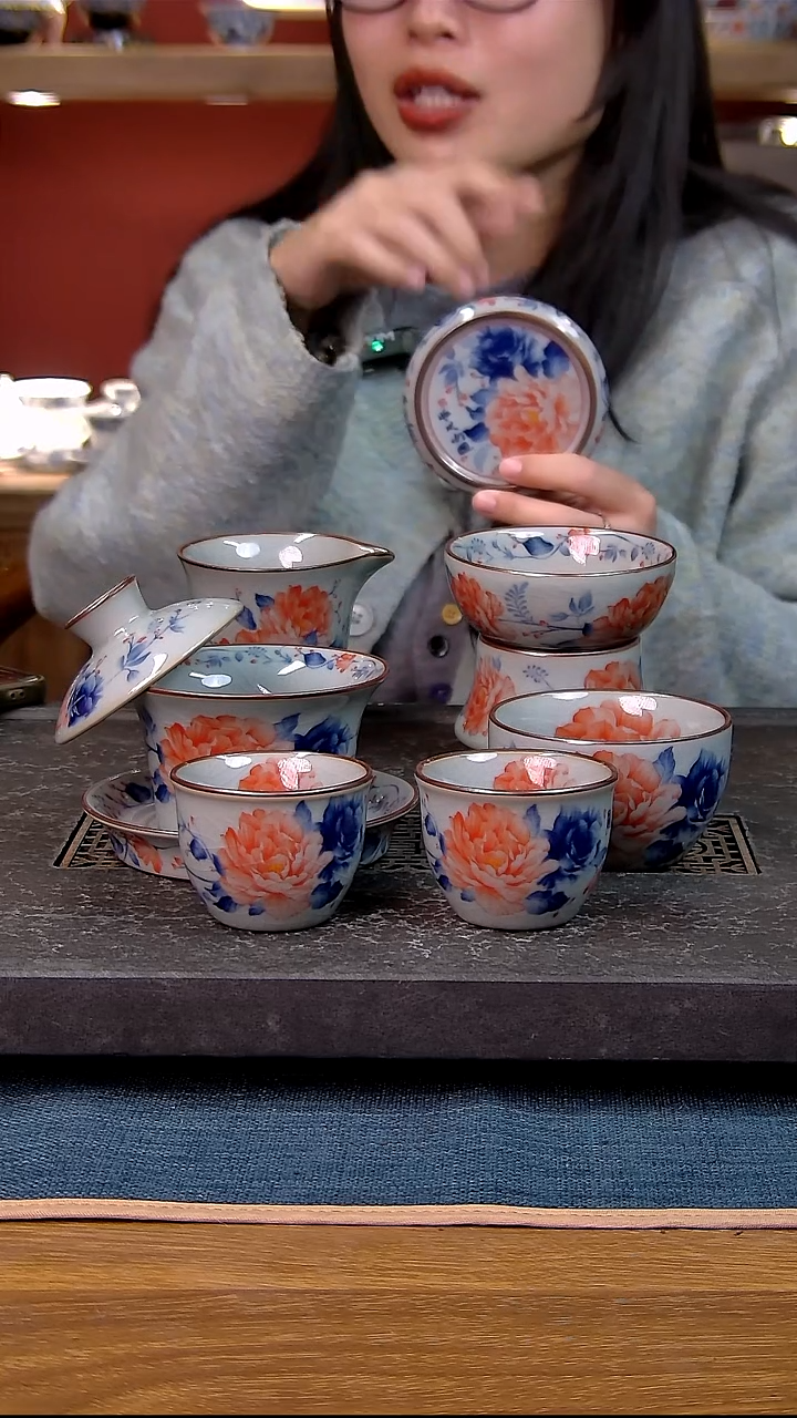 简装家用款7件套 老陶泥开片纹陶瓷茶具