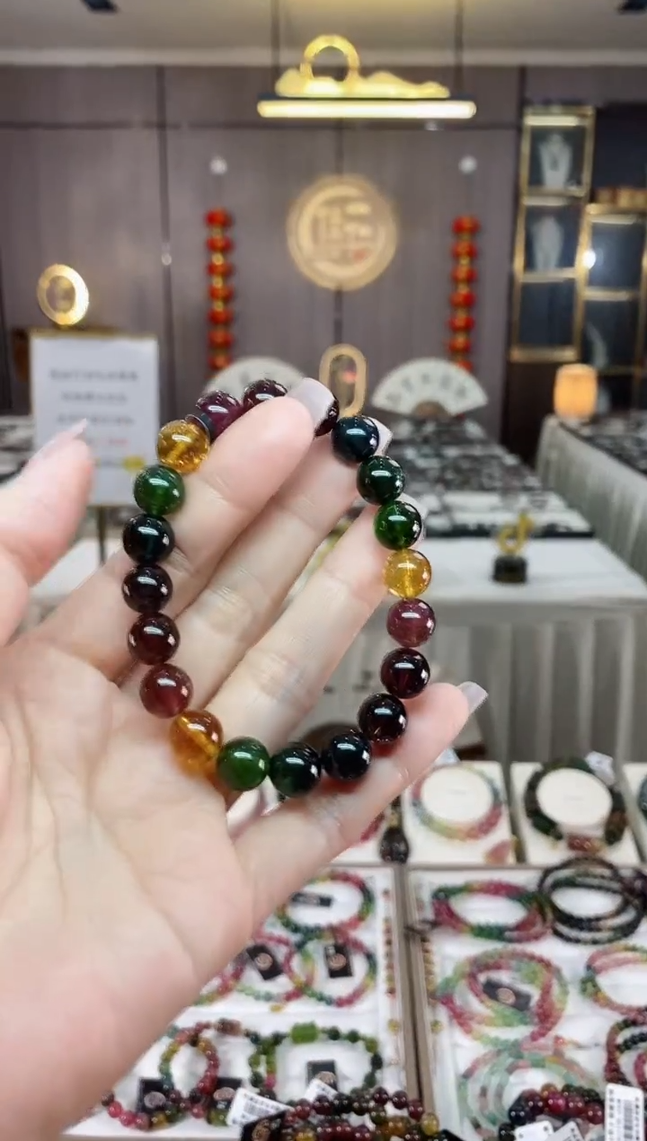 【闪购商品】碧玺单圈手串9mm+未镶嵌（多样性发一条）hon