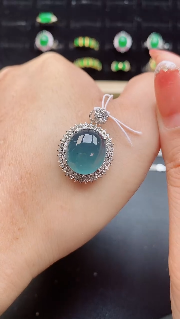 【闪购商品】翡翠颈饰银S925镶嵌212121