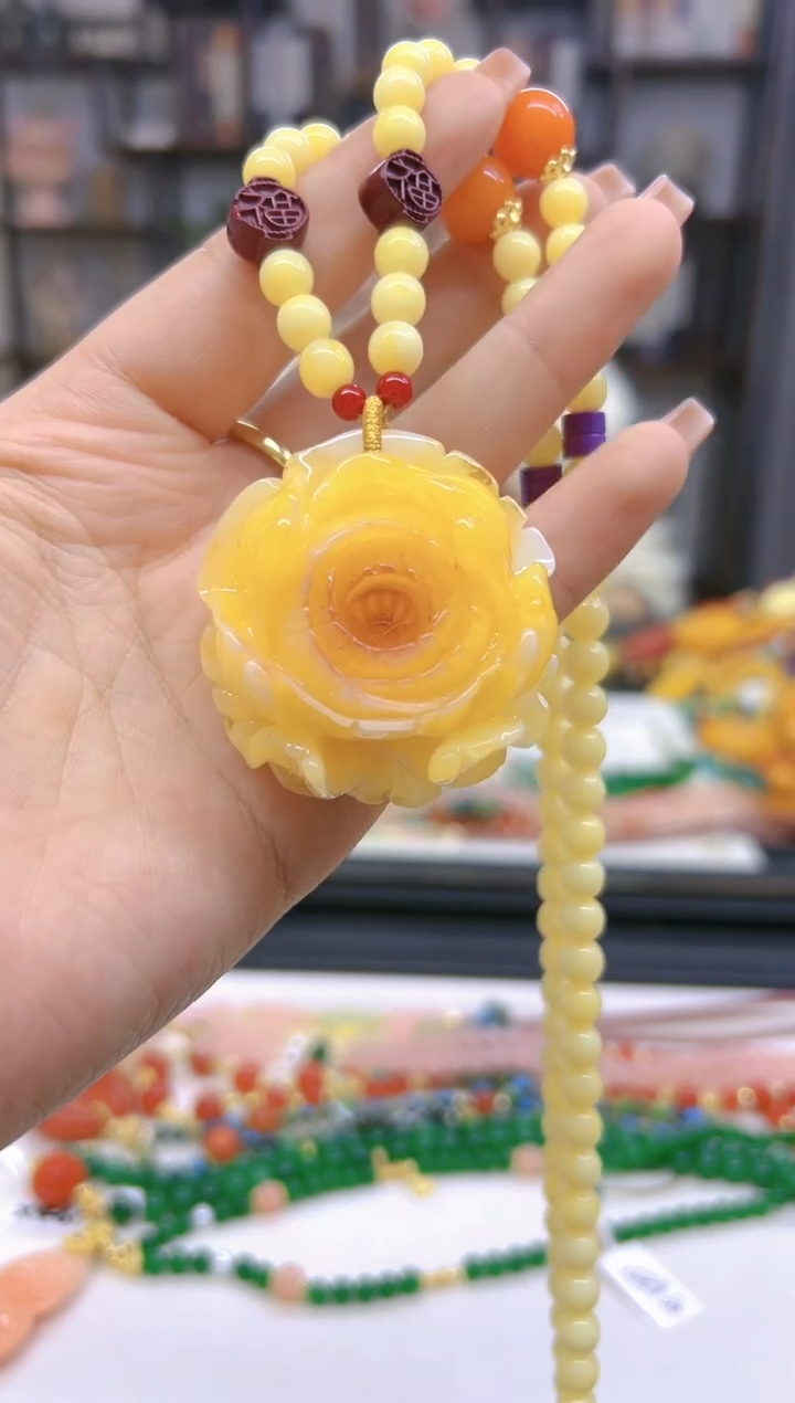 【闪购商品】蜜蜡毛衣链未镶嵌M635