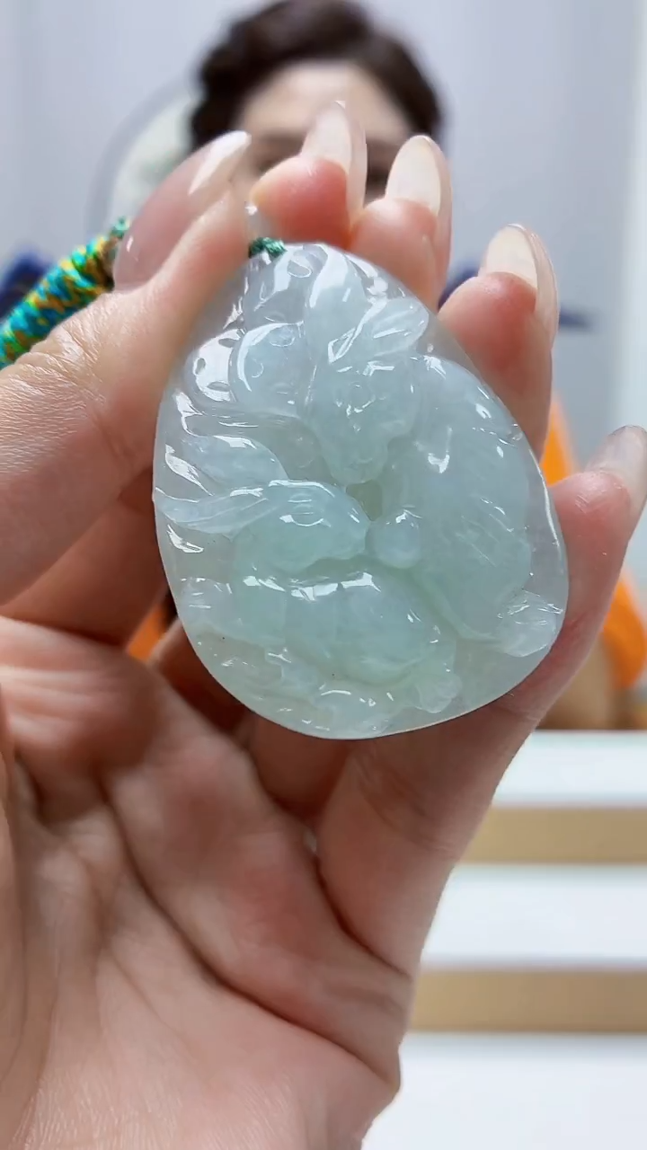 未镶嵌定制翡翠4829MM-毛货挂件49