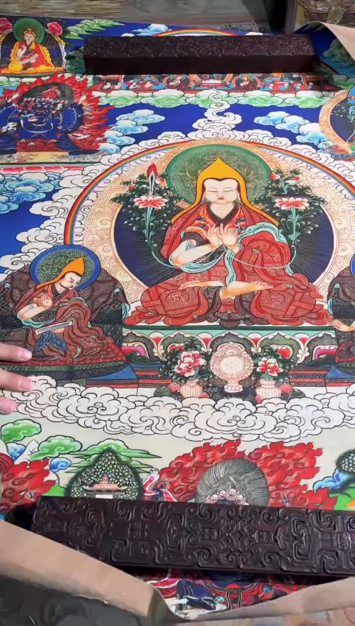卷轴画卷轴画路路的唐卡tk160