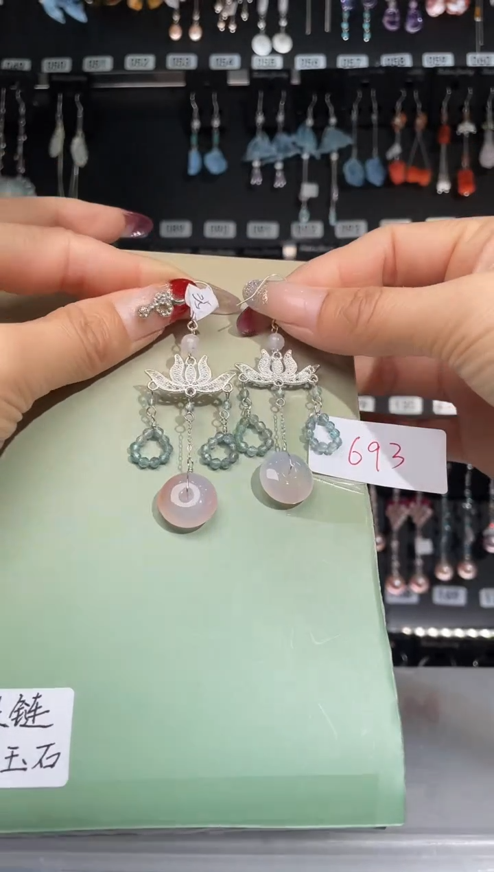 【闪购商品】紫晶耳饰银S925镶嵌喜欢拍