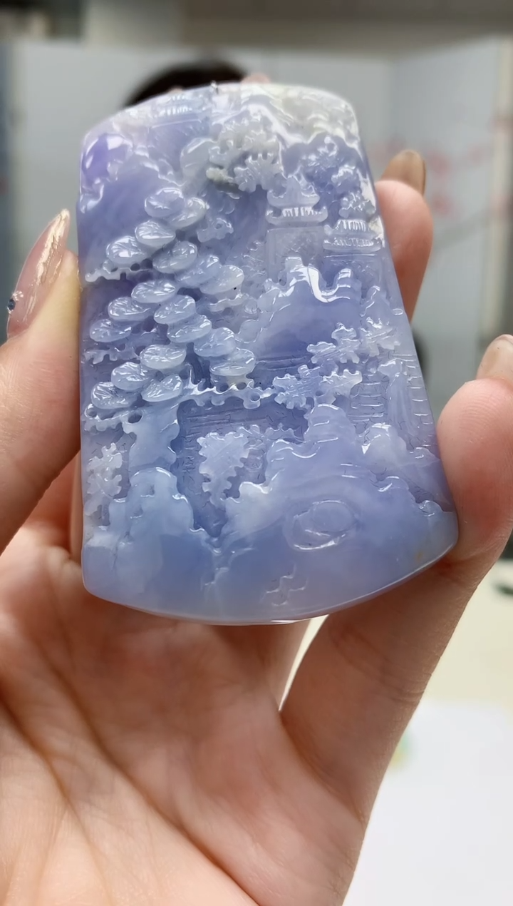 【闪购商品】定制翡翠未镶嵌4829jw-毛货挂件105