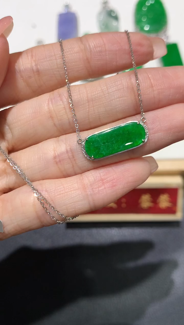 【闪购商品】翡翠套链18K金镶嵌团购1