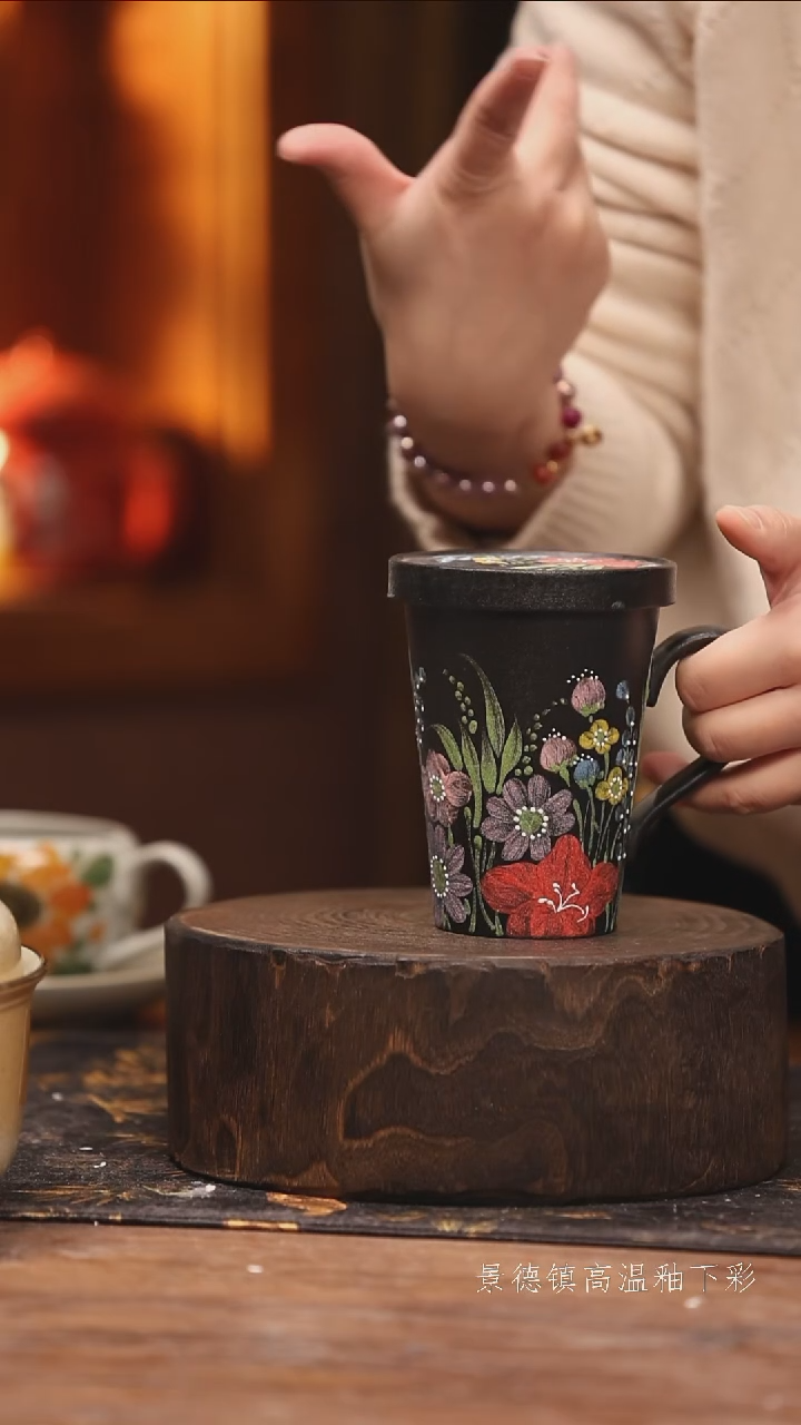 陶瓷景德镇高温釉下手绘陶瓷