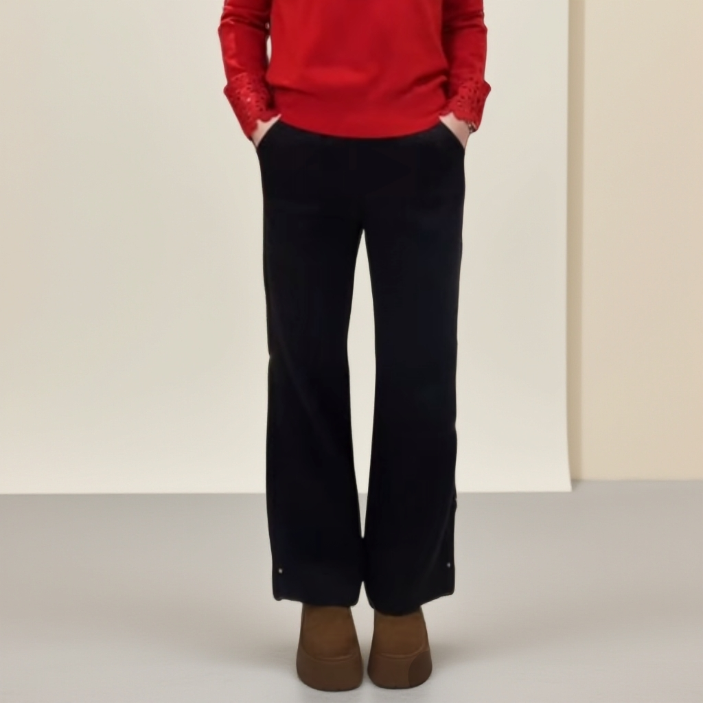 【卡蔻】625-89款羊毛醋酸微喇直筒裤（小个子必拍）