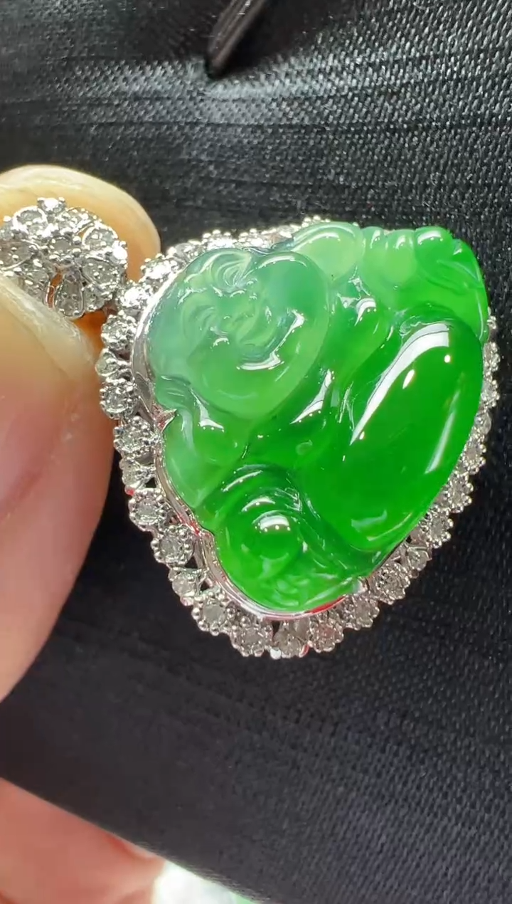 【闪购商品】翡翠吊坠(不含链)18K金镶嵌多样性发货拍一发一