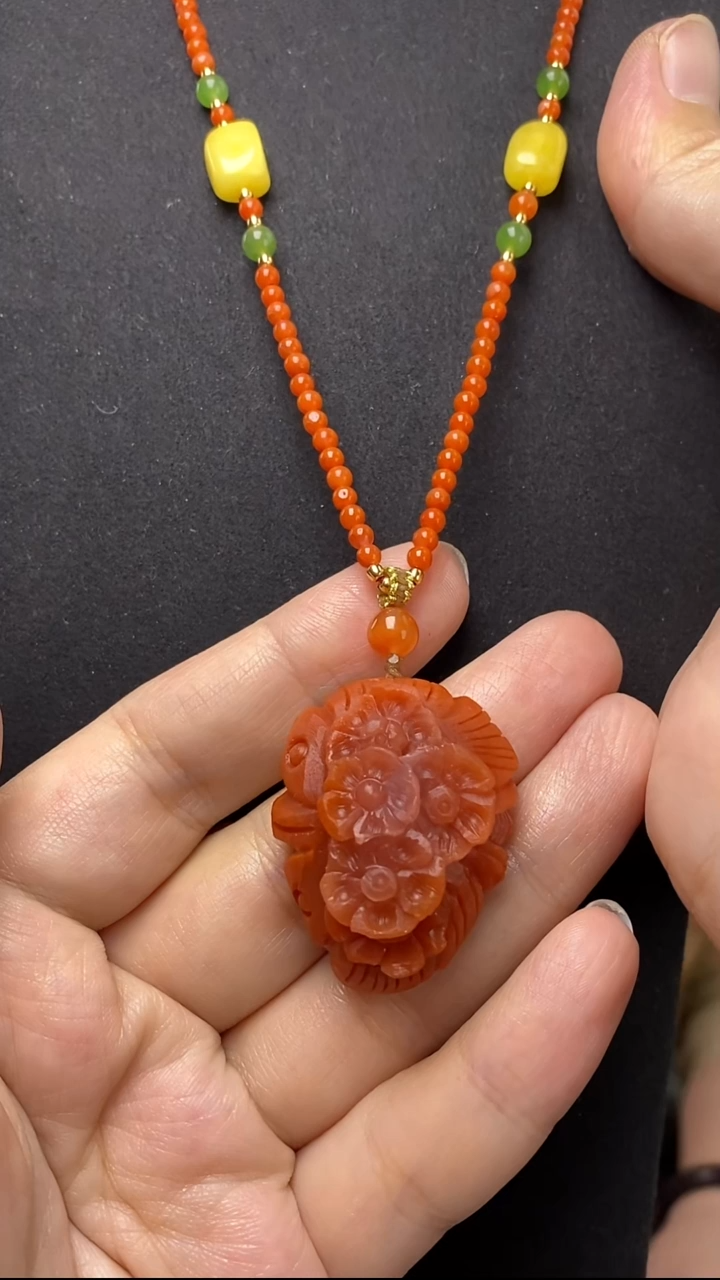 颈饰未镶嵌南红玛瑙G09006