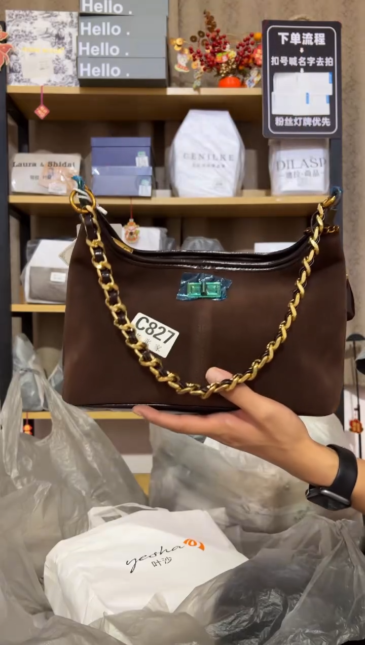 小牛剖层皮革老张家女包827