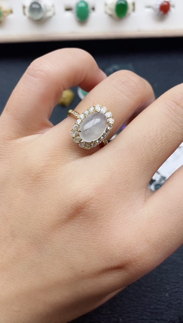 【闪购商品】翡翠戒指银S925镶嵌11111