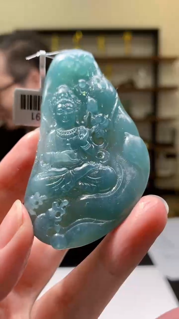 【闪购商品】定制翡翠未镶嵌8046yx-毛货挂件128