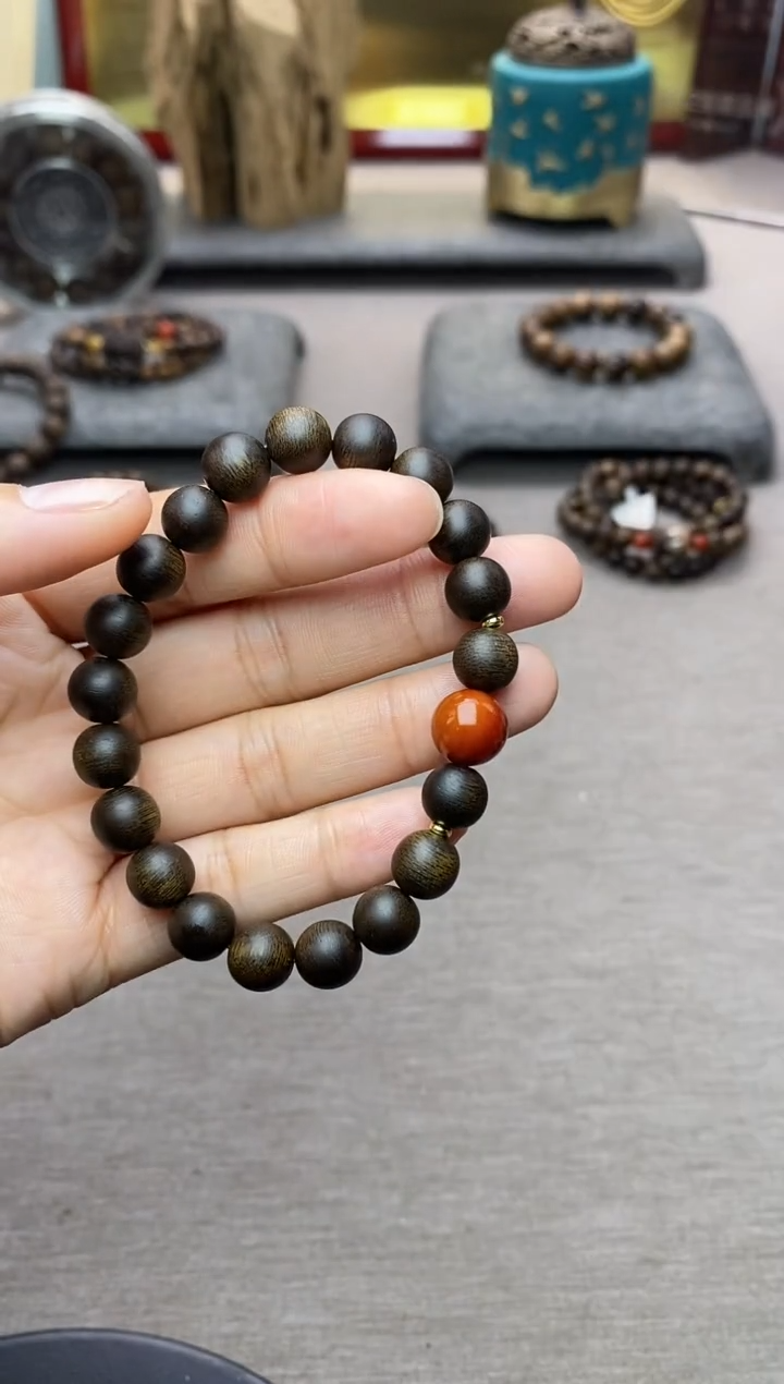 【闪购商品】沉香手串单圈越南芽庄白棋楠0.8 沉水