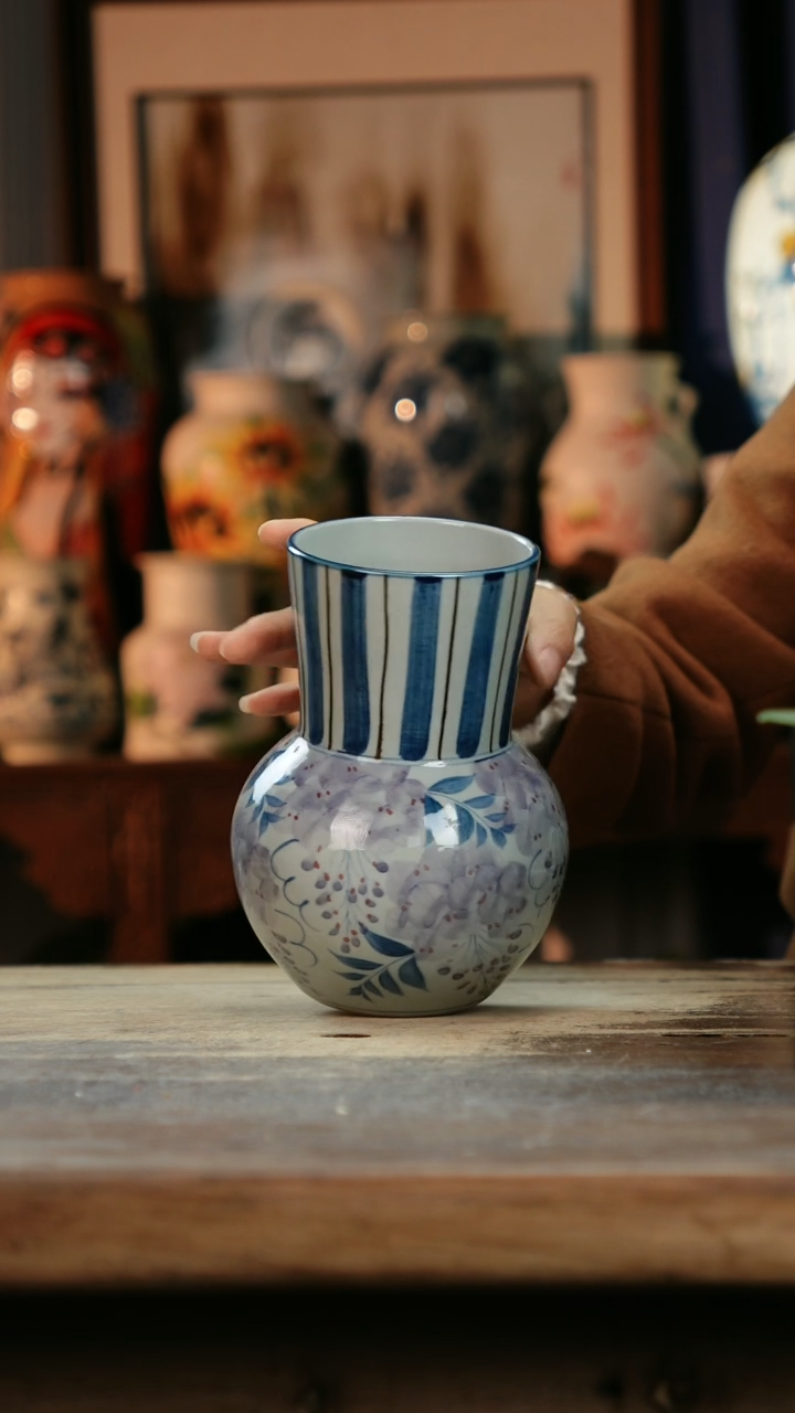 【闪购商品】瓷片景德镇纯手工釉下彩精品花瓶