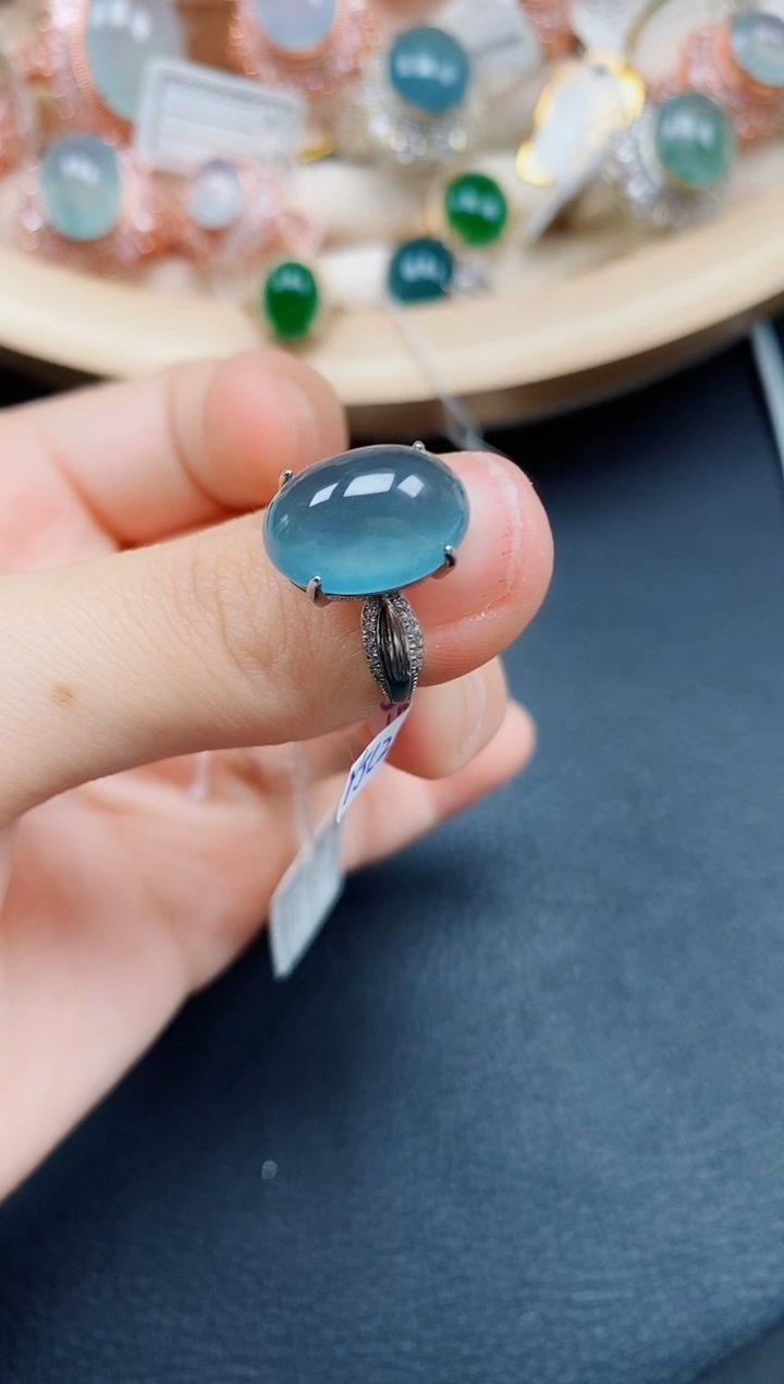 【闪购商品】翡翠戒指银S925镶嵌翡翠