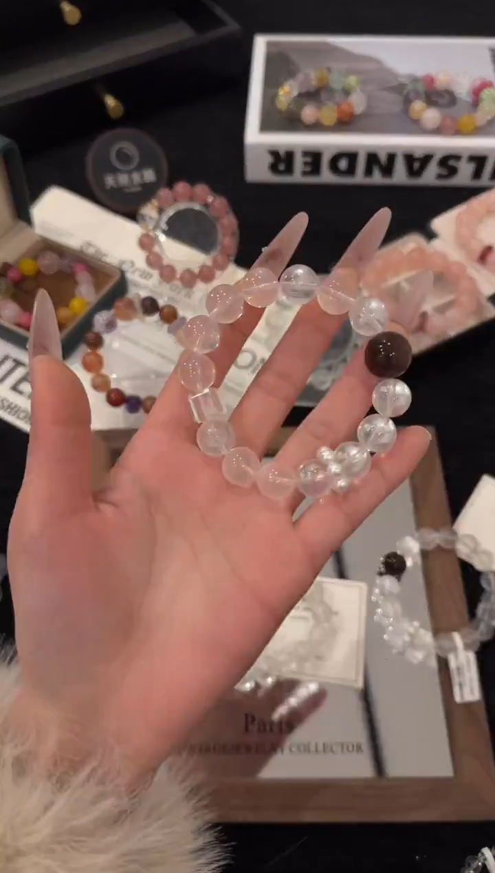 未镶嵌手链水晶奶白晶x3288