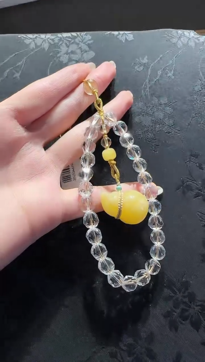 【闪购商品】水晶手机链未镶嵌水晶蜜蜡葫芦手机链