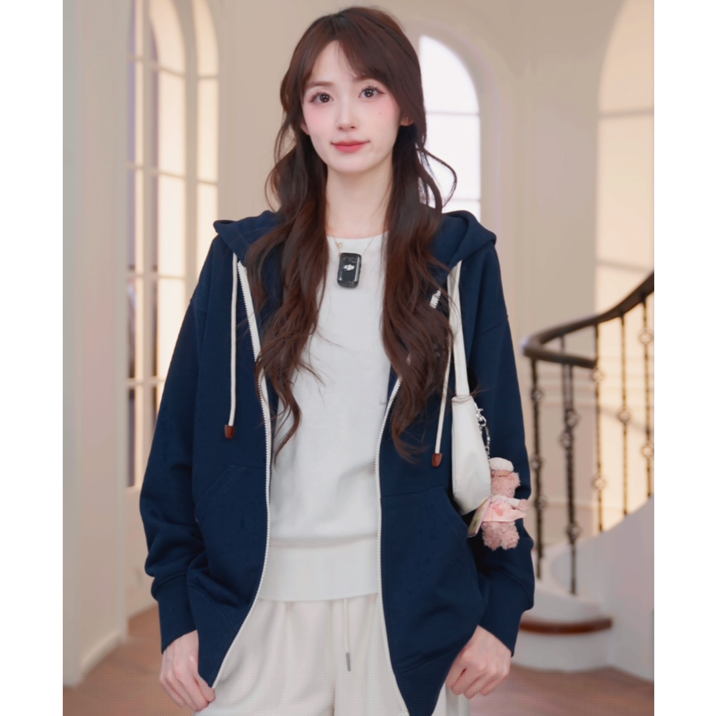 【WOODIE系列】SPAO韩国同款新品四季款休闲连帽卫衣外套SPMZG23C80