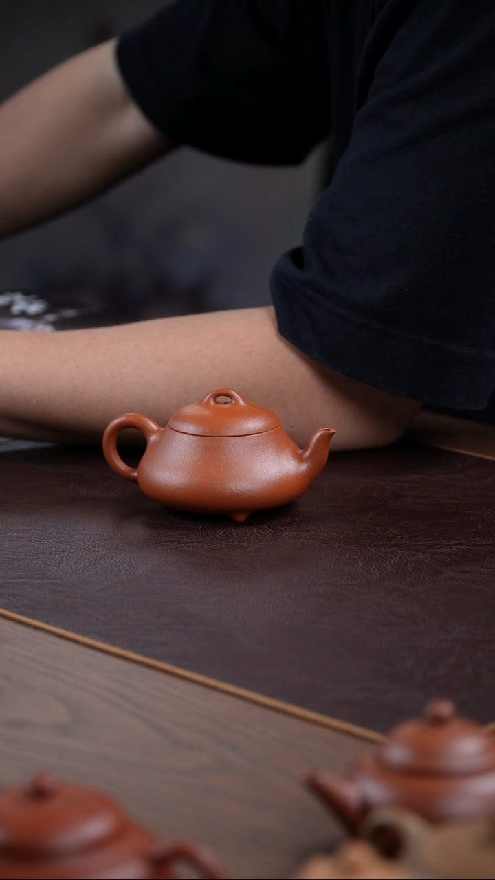 茶壶紫砂鸽嘴石瓢陈宣全手工制作130cc原矿赵庄朱泥