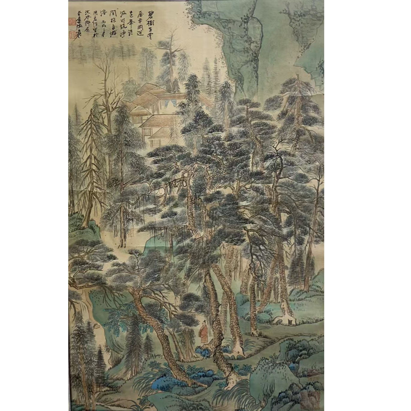 张DQ款 山水绘画立轴100×50  4.5平尺