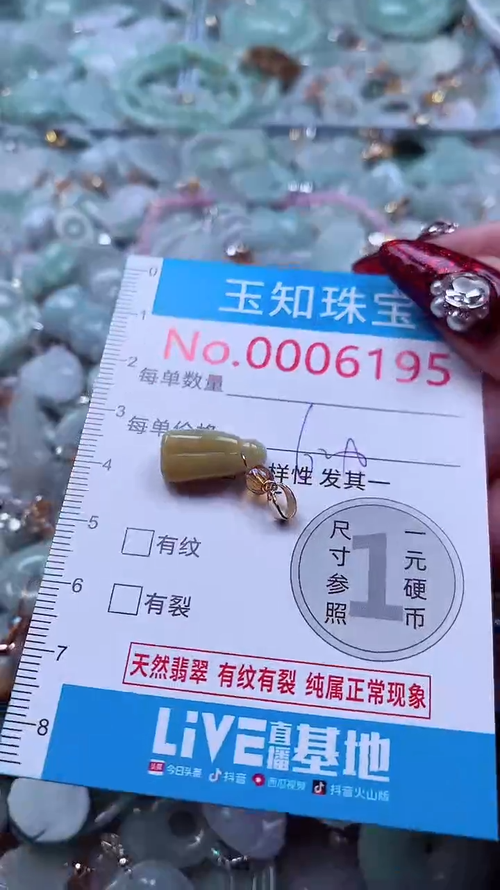 吊坠(不含链)未镶嵌翡翠6195