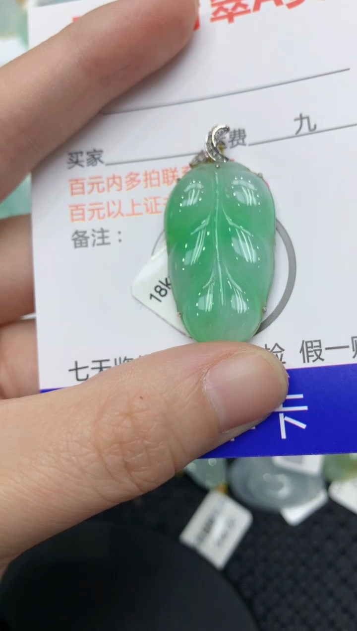 【闪购商品】翡翠颈饰18K金镶嵌11111111