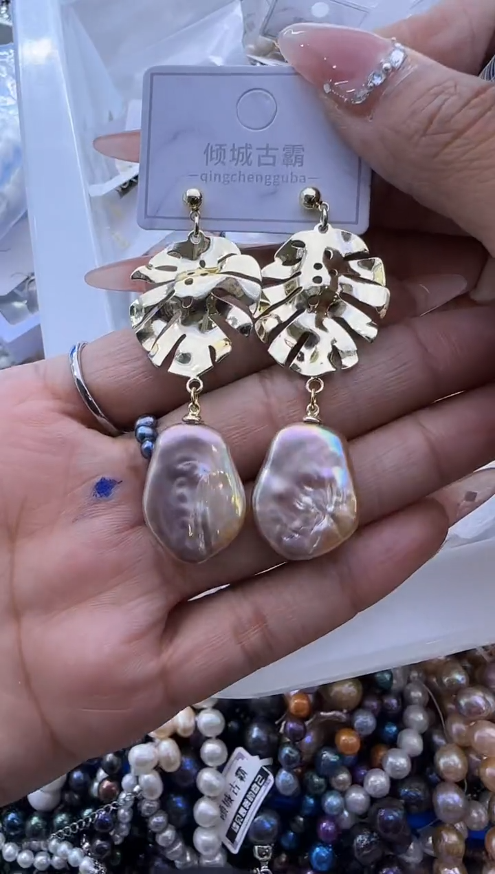 【闪购商品】淡水珍珠耳饰银S925镶嵌633