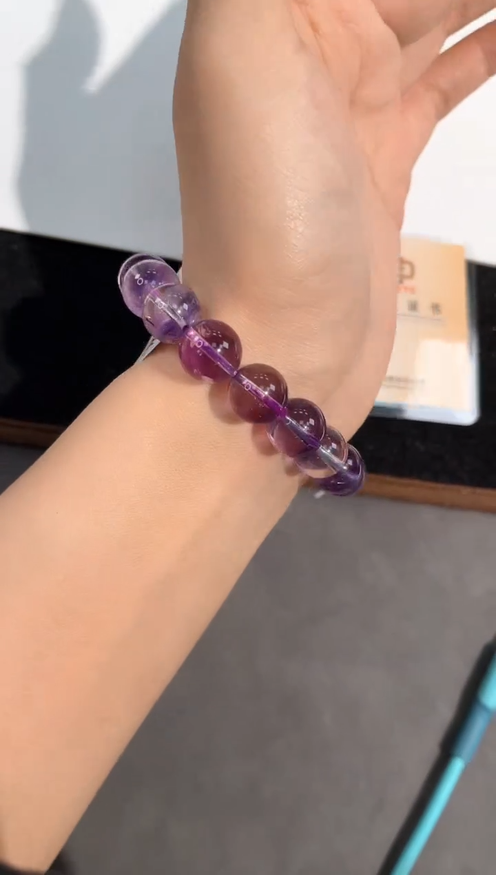 【闪购商品】水晶手链未镶嵌105号紫超七单圈11mm