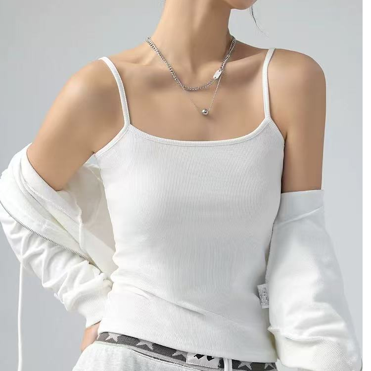小吊带背心女内搭2025新款白色