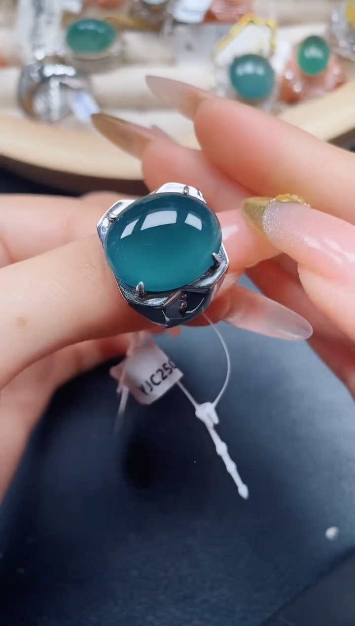 【闪购商品】翡翠戒指银S925镶嵌翡翠