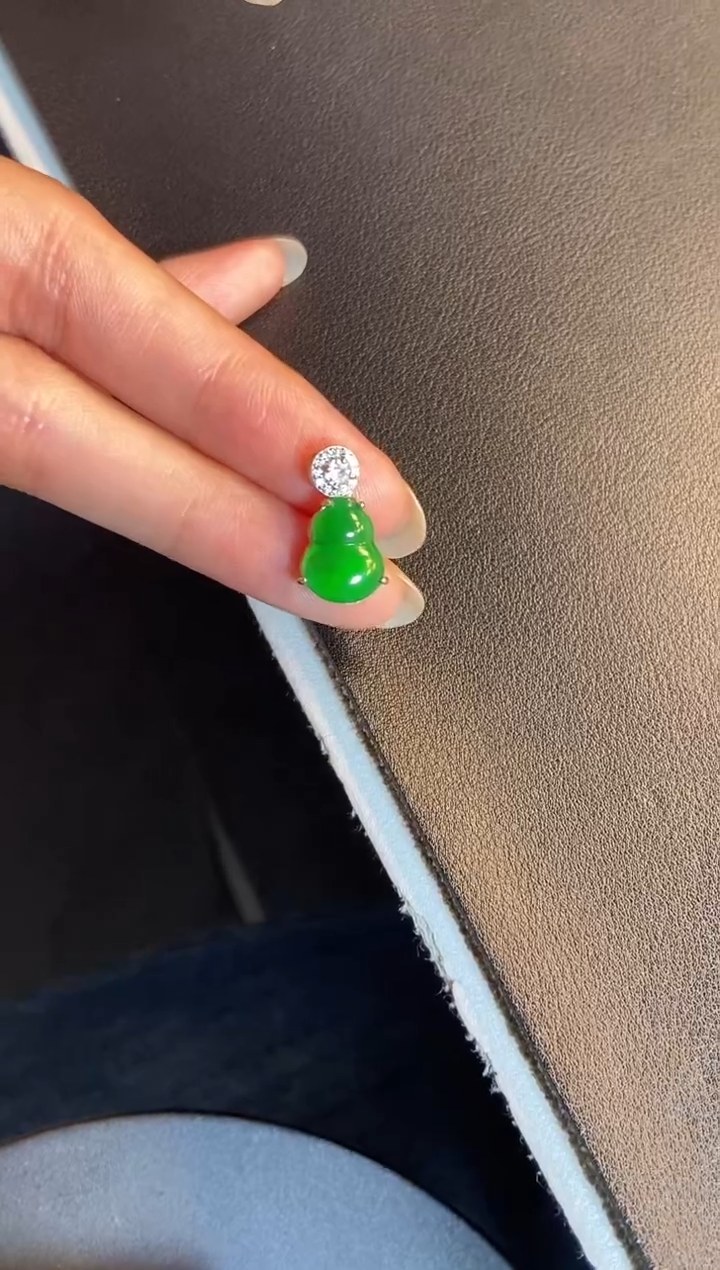 吊坠(不含链)银S925镶嵌翡翠1