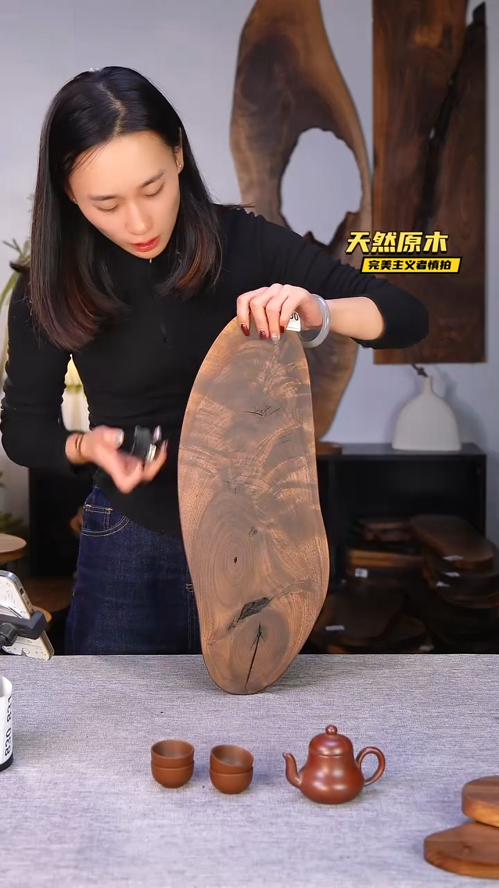 木北美黑胡桃原木.干裂疤结不属于商品质量问题完美主义者慎拍