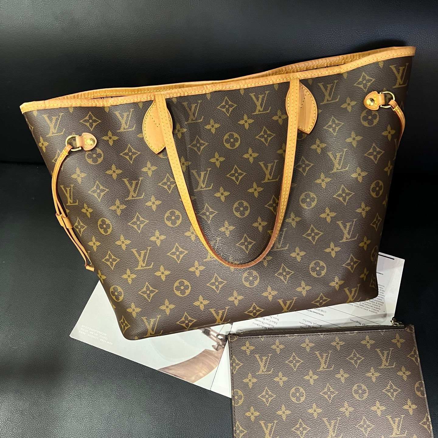 95新 LouisVuitton/路易威登 老花中号nf单肩包21年W148寄卖服务