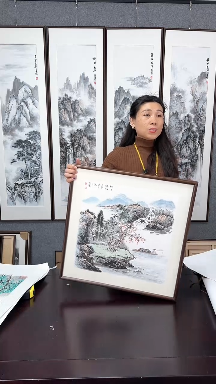 【闪购商品】国画山水实木装裱