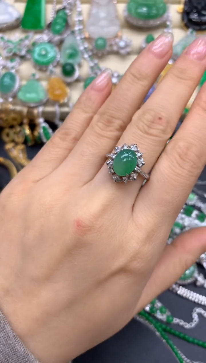 【闪购商品】翡翠戒指18K金镶嵌310-中国好珍宝1