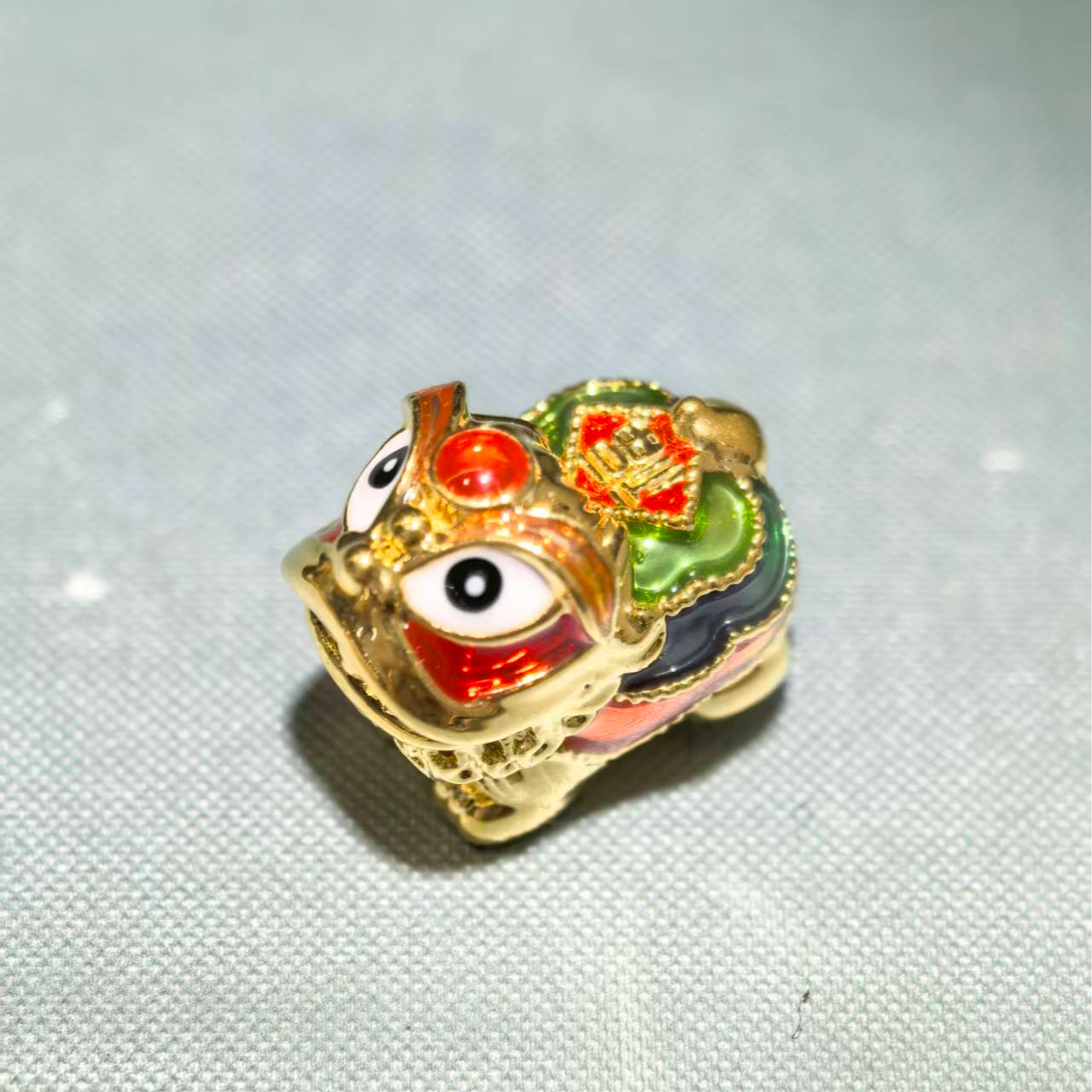 明牌珠宝楼哥甄选足金999 珐琅彩醒狮 多样性发货