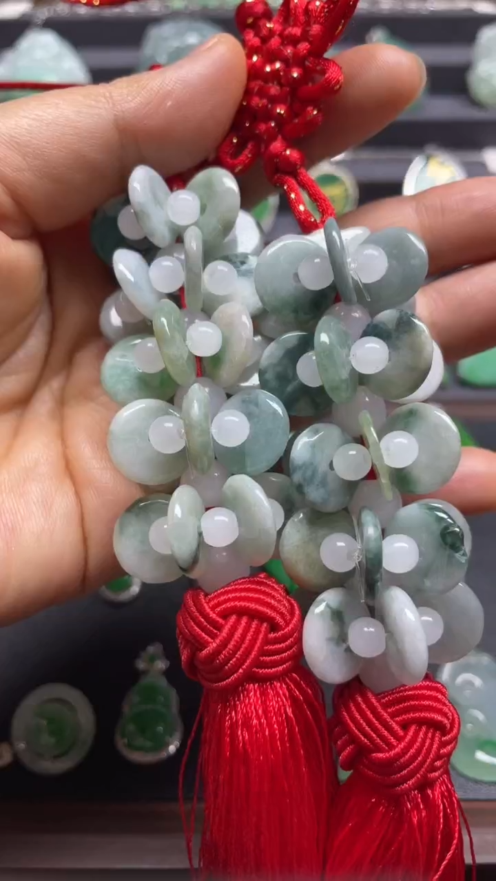 未镶嵌挂件翡翠平安扣车挂